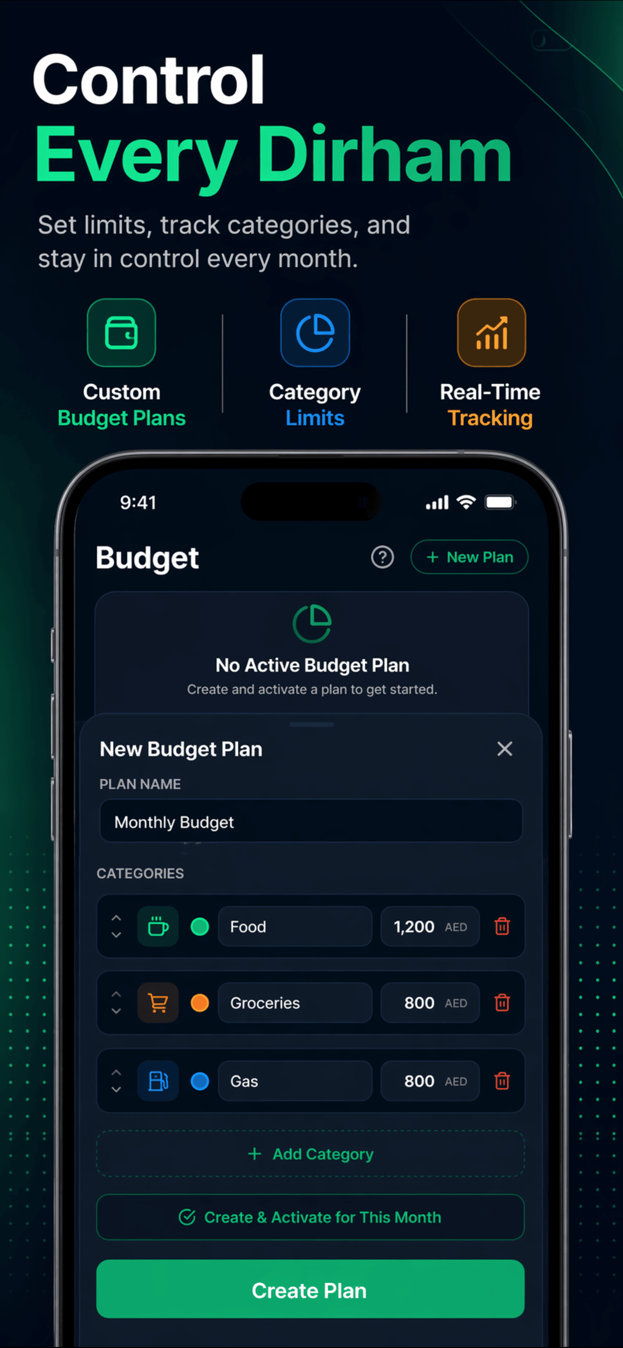 MoneyCore Budget — Control every dirham