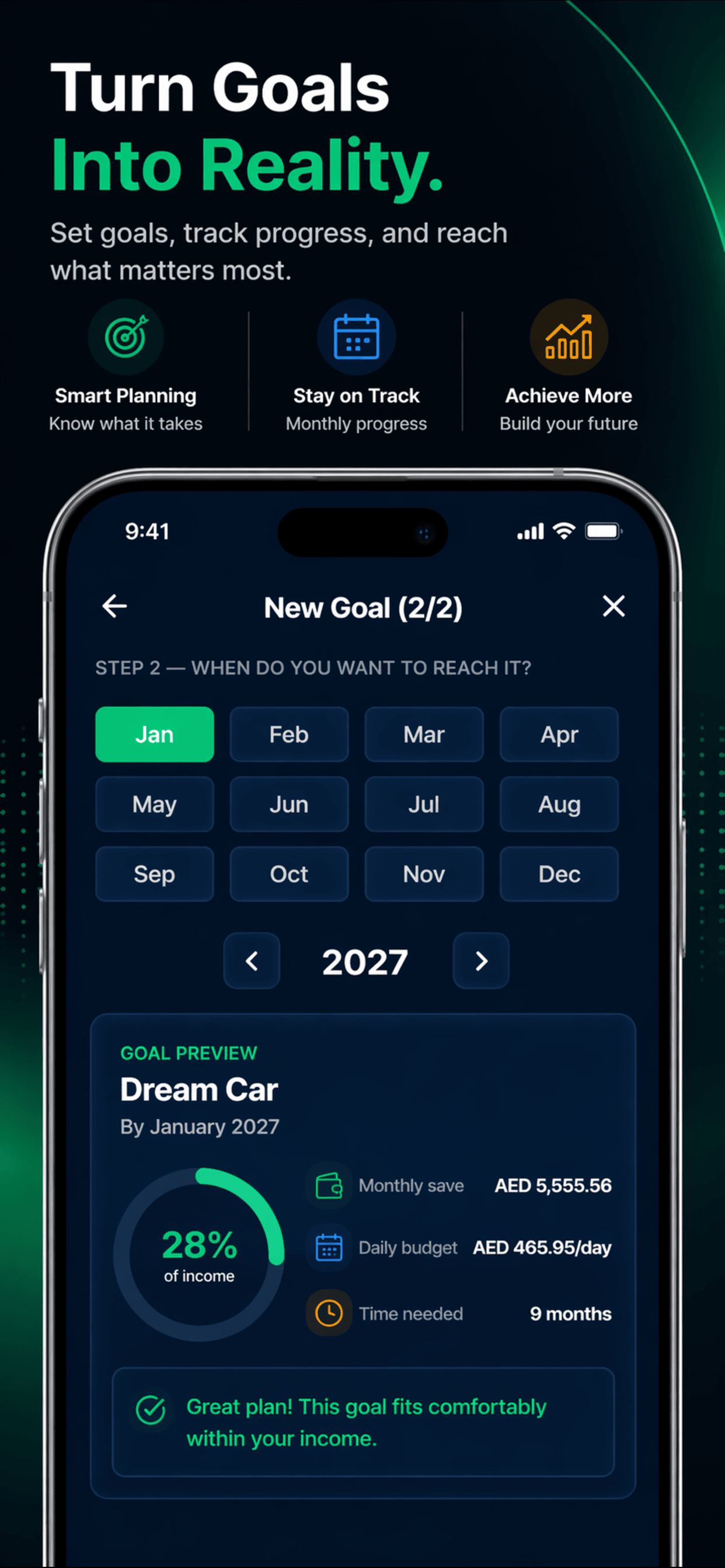 MoneyCore Goals — Turn goals into reality