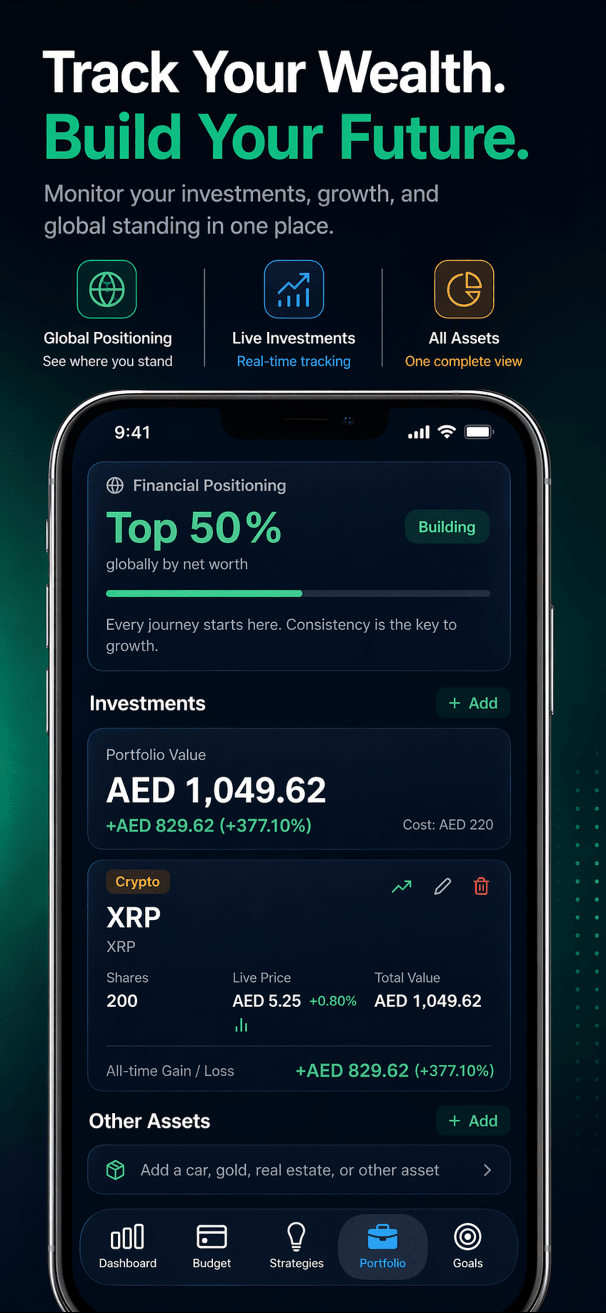 MoneyCore Portfolio — Track your wealth, build your future